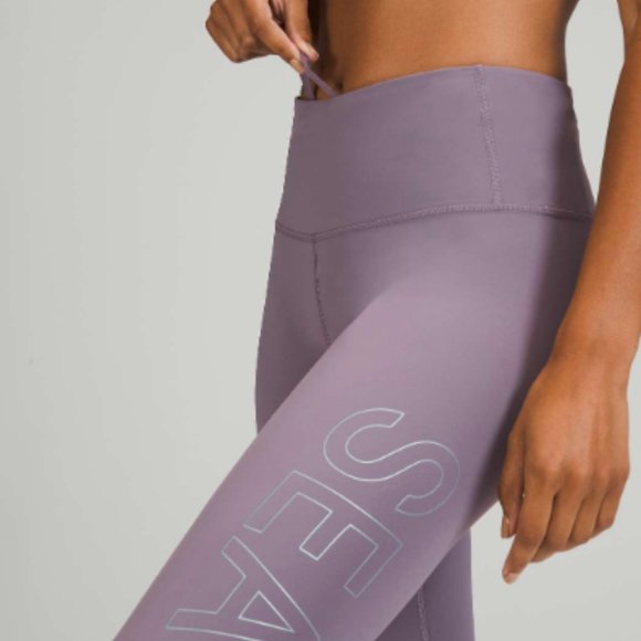 lululemon Seawheeze Speed Wunder Mid-Rise Tight 28" Lavender Size 6 NWT - Picture 4 of 4
